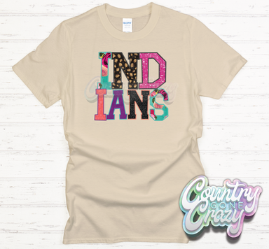 Indians Faux Applique T-Shirt-Country Gone Crazy-Country Gone Crazy