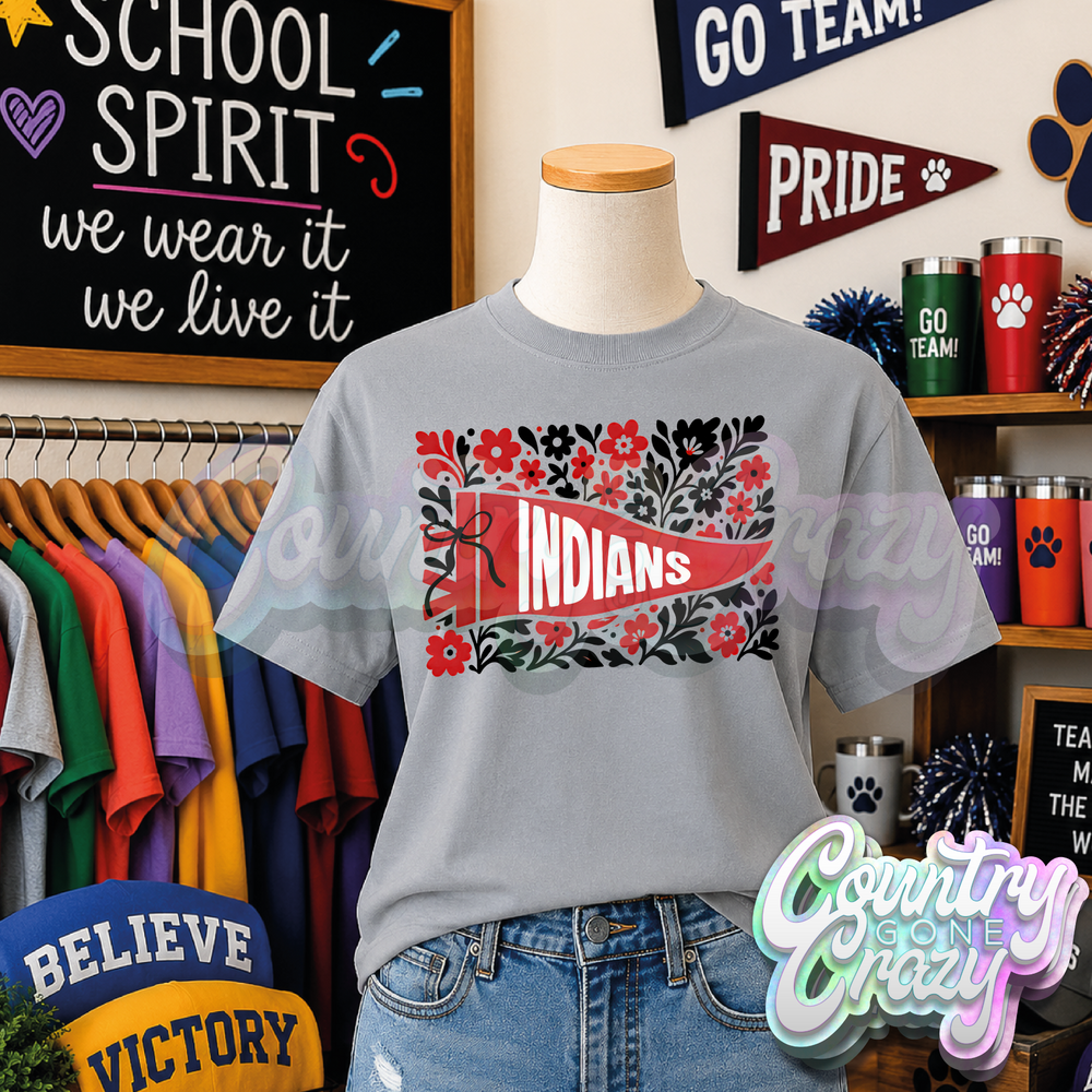 INDIANS - FLORAL PENNANT