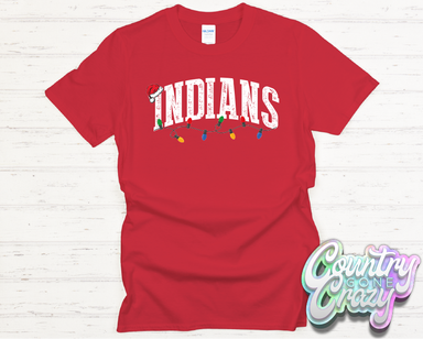 INDIANS - CHRISTMAS LIGHTS - T-SHIRT-Country Gone Crazy-Country Gone Crazy