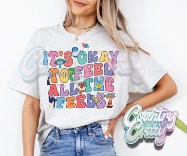 IT'S OKAY TO FEEL ALL THE FEELS // ASH T-SHIRT-Country Gone Crazy-Country Gone Crazy