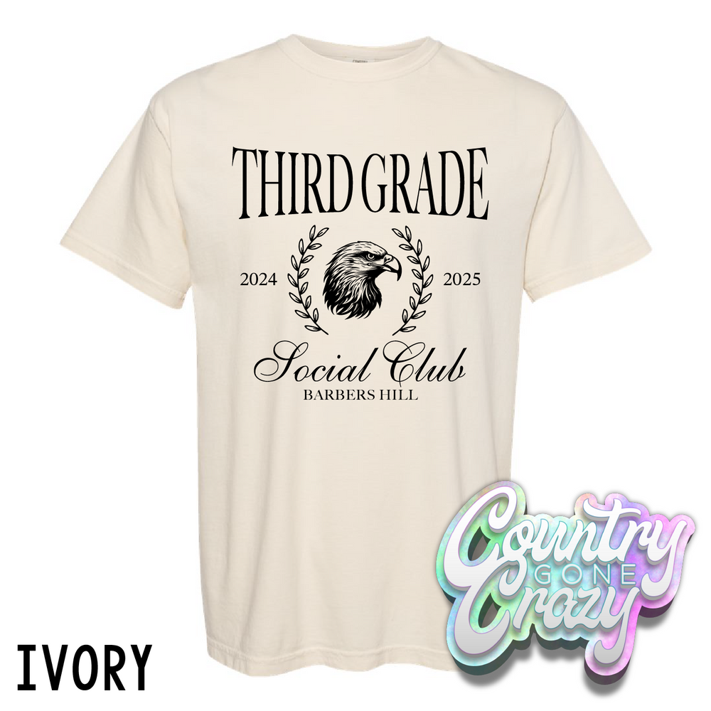 THIRD GRADE SOCIAL CLUB - BARBERS HILL // COMFORT COLOR T-SHIRT-Country Gone Crazy-Country Gone Crazy