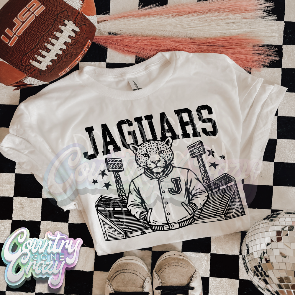 Jaguars ~ Letterman ~ Natural T-Shirt-Country Gone Crazy-Country Gone Crazy