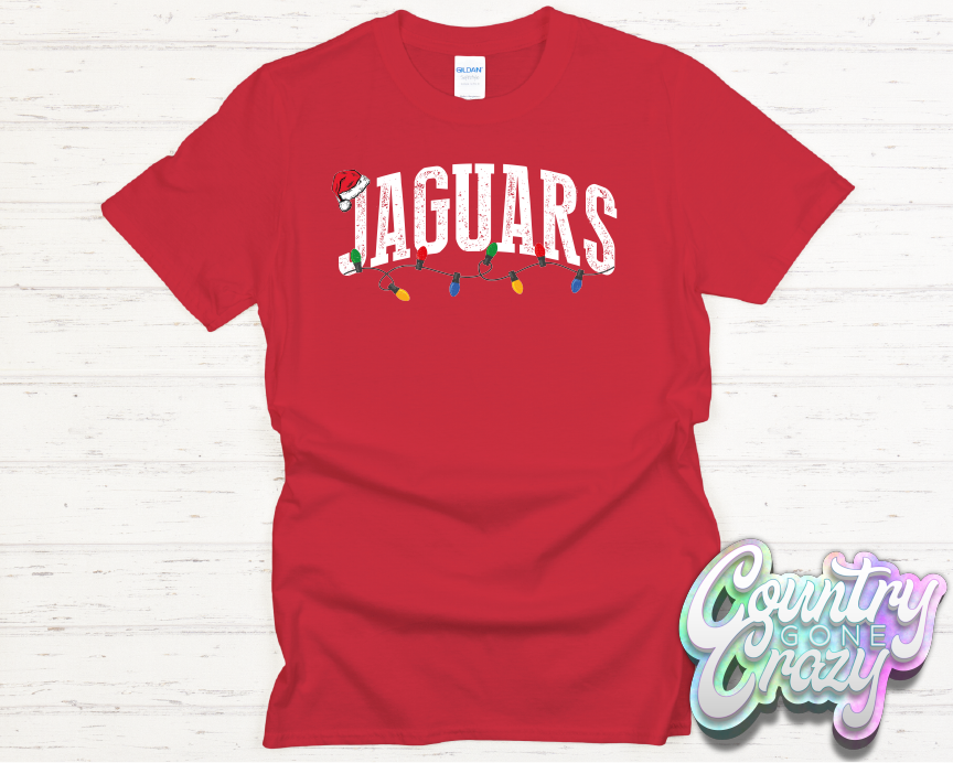 JAGUARS - CHRISTMAS LIGHTS - T-SHIRT-Country Gone Crazy-Country Gone Crazy