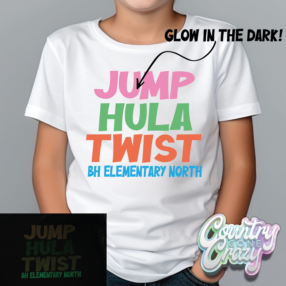 JUMP HULA TWIST - WHITE T-SHIRT-Country Gone Crazy-Country Gone Crazy