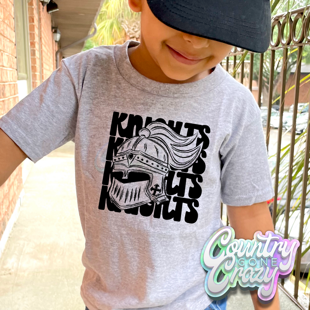 Knights Mascot Stacked T-Shirt-Country Gone Crazy-Country Gone Crazy