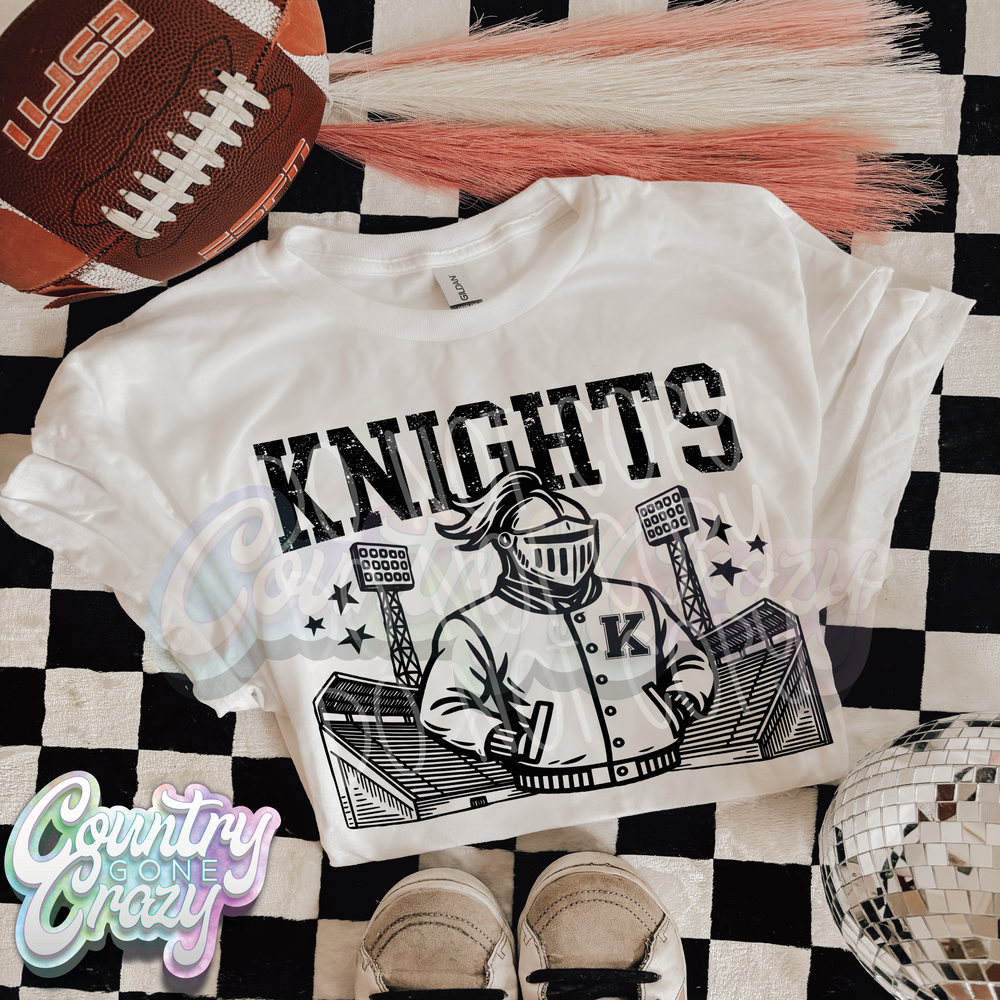 Knights ~ Letterman ~ Natural T-Shirt-Country Gone Crazy-Country Gone Crazy