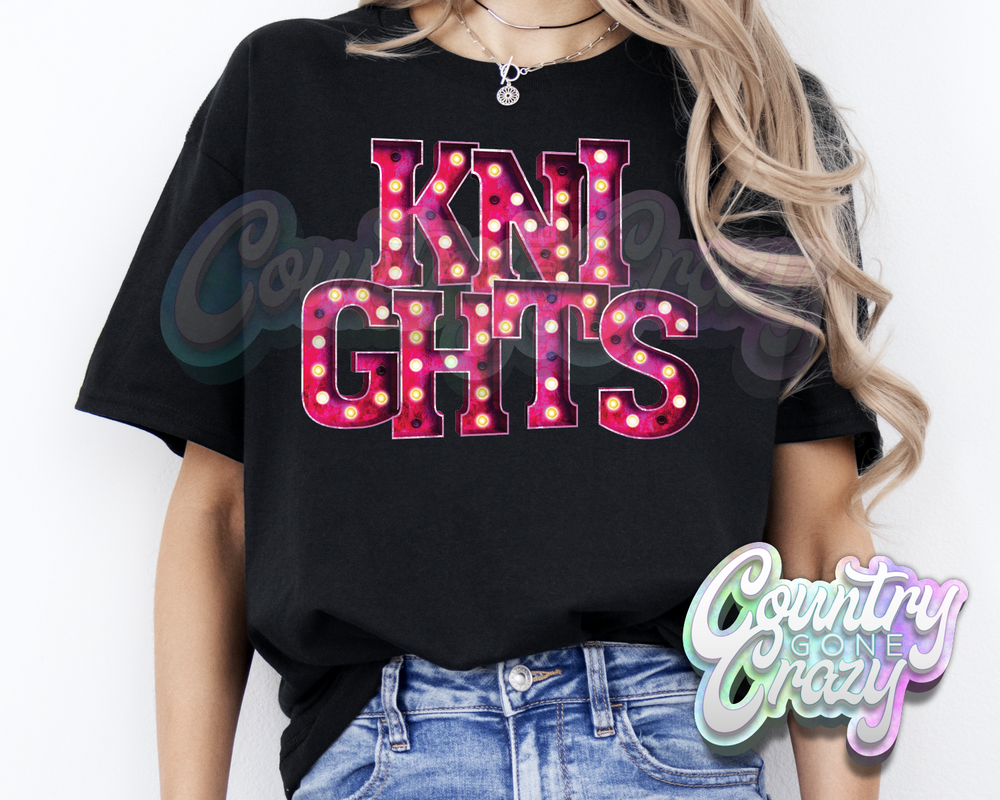 Knights * Pink Marquee * T-Shirt-Country Gone Crazy-Country Gone Crazy