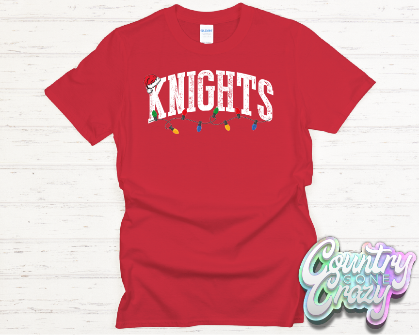 KNIGHTS - CHRISTMAS LIGHTS - T-SHIRT-Country Gone Crazy-Country Gone Crazy
