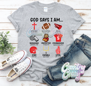 God Says I Am - Lamar Lions - T-Shirt-Country Gone Crazy-Country Gone Crazy