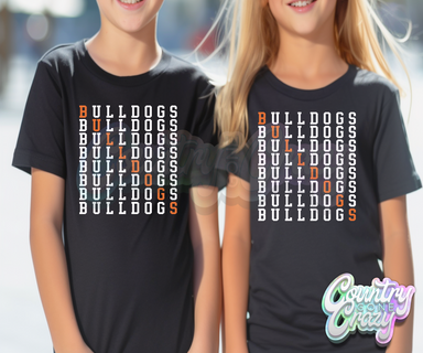 Bulldogs • Orange • Stacked T-Shirt-Country Gone Crazy-Country Gone Crazy