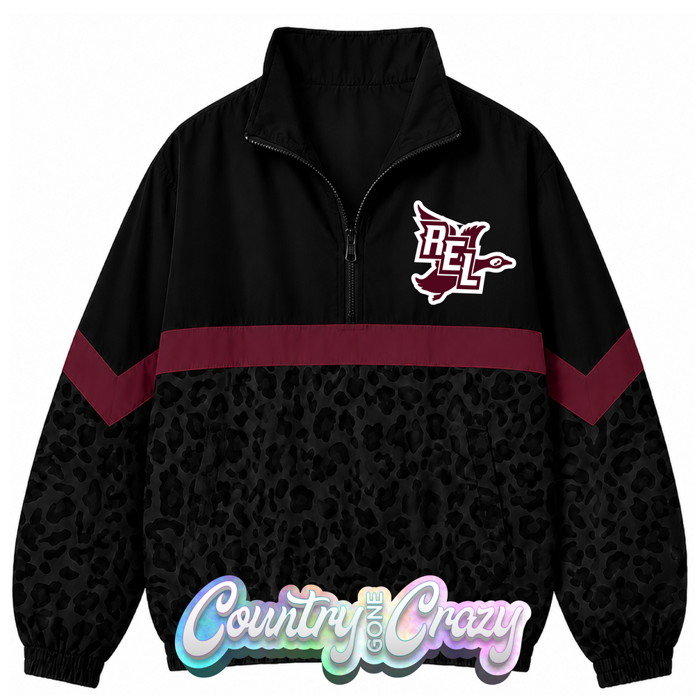 SCHOOL COLORS: MAROON & BLACK WINDBREAKER // IN STOCK NOW