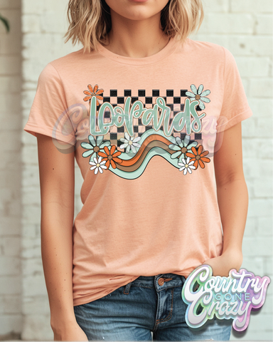 LEOPARDS ** BOHO WAVE** BELLA CANVAS HEATHER PEACH T-SHIRT-Country Gone Crazy-Country Gone Crazy