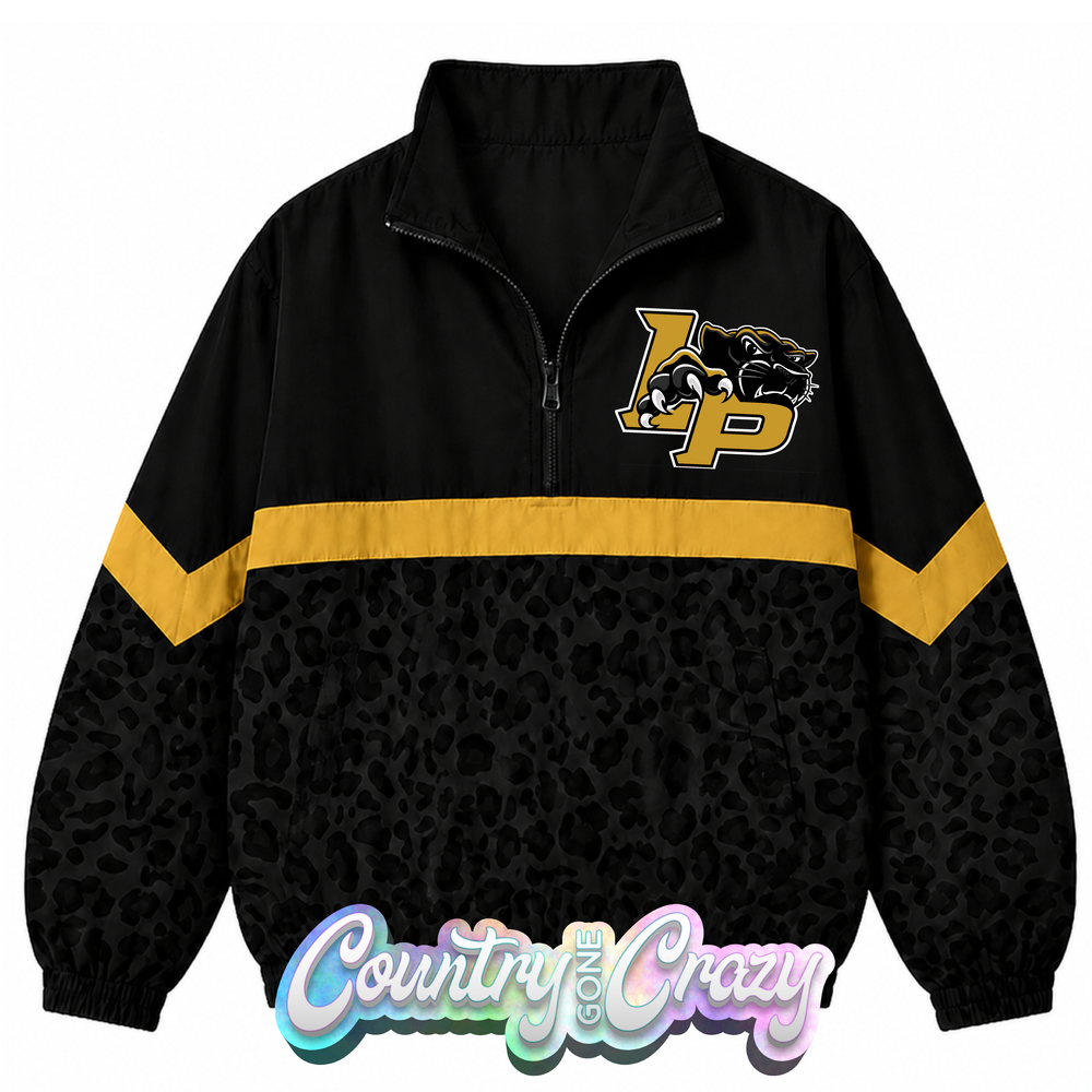 SCHOOL COLORS: BLACK/GOLD WINDBREAKER // IN STOCK NOW