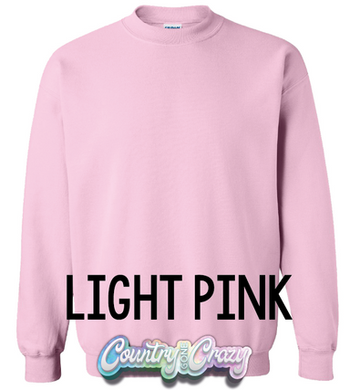 Adult Sweatshirt - Light Pink-Gildan-Country Gone Crazy