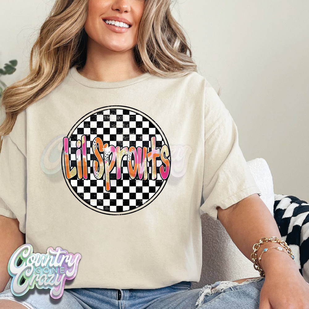 Lil Sprouts - Checkered Splash - T-Shirt-Country Gone Crazy-Country Gone Crazy