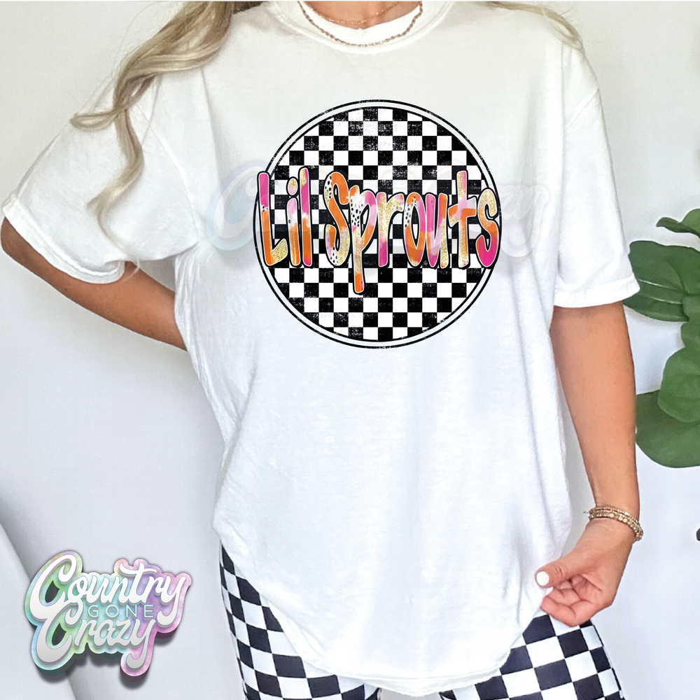 Lil Sprouts - Checkered Splash - T-Shirt-Country Gone Crazy-Country Gone Crazy