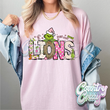 Lions - Pink Grinch - T-Shirt-Country Gone Crazy-Country Gone Crazy