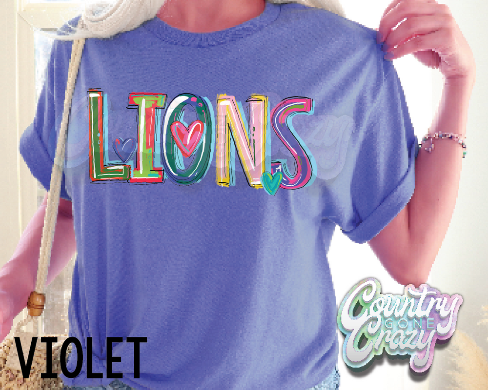 Lions • Splash • T-Shirt-Country Gone Crazy-Country Gone Crazy