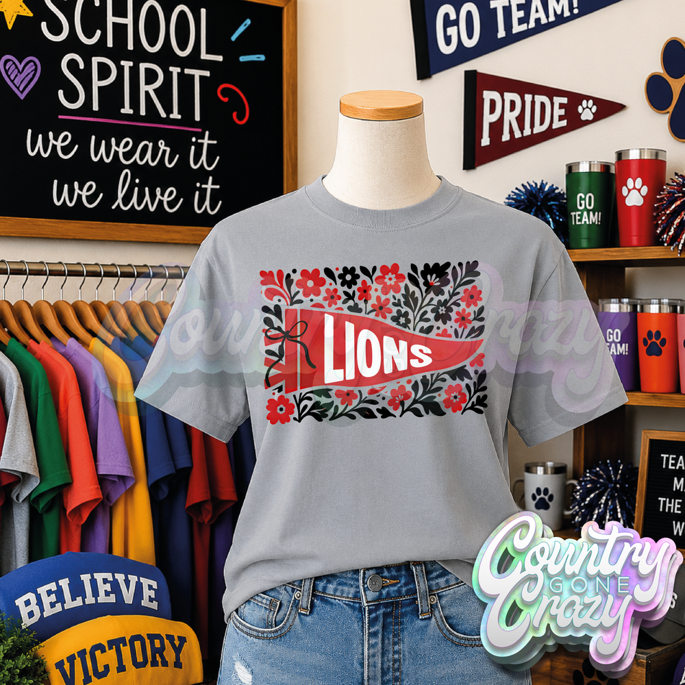LIONS - FLORAL PENNANT
