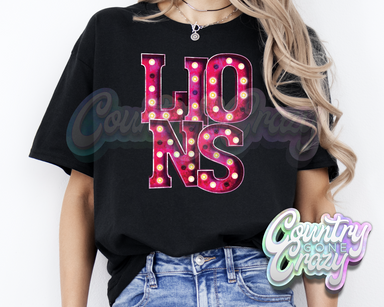 Lions * Pink Marquee * T-Shirt-Country Gone Crazy-Country Gone Crazy