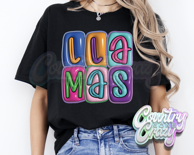 Llamas •• Bubble •• T-Shirt-Country Gone Crazy-Country Gone Crazy