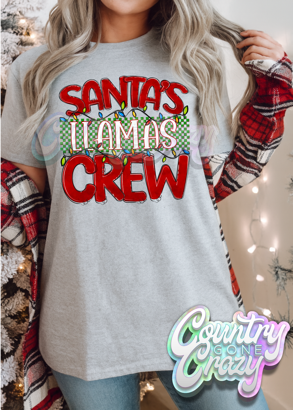 Llamas • Santa's Crew • T-Shirt-Country Gone Crazy-Country Gone Crazy