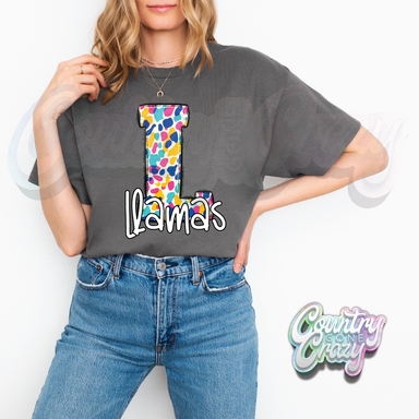 LLAMAS •• SPOTTY •• T-SHIRT-Country Gone Crazy-Country Gone Crazy