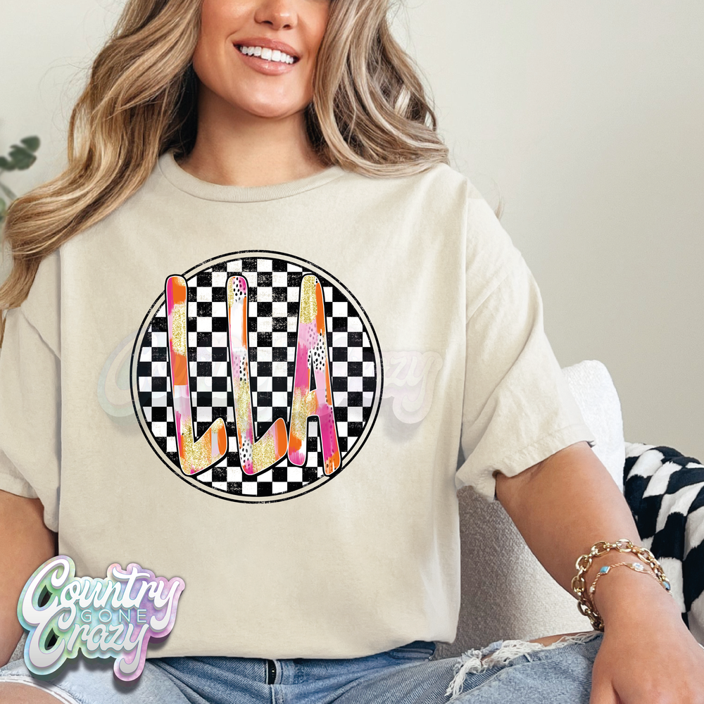 LLA - Checkered Splash - T-Shirt-Country Gone Crazy-Country Gone Crazy