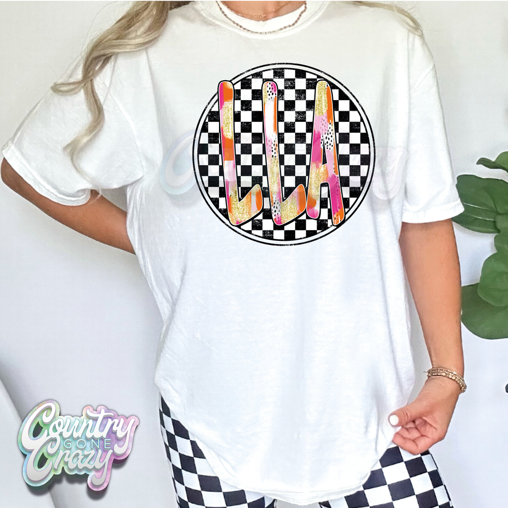 LLA - Checkered Splash - T-Shirt-Country Gone Crazy-Country Gone Crazy