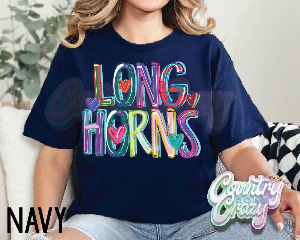 Longhorns • Splash • T-Shirt-Country Gone Crazy-Country Gone Crazy