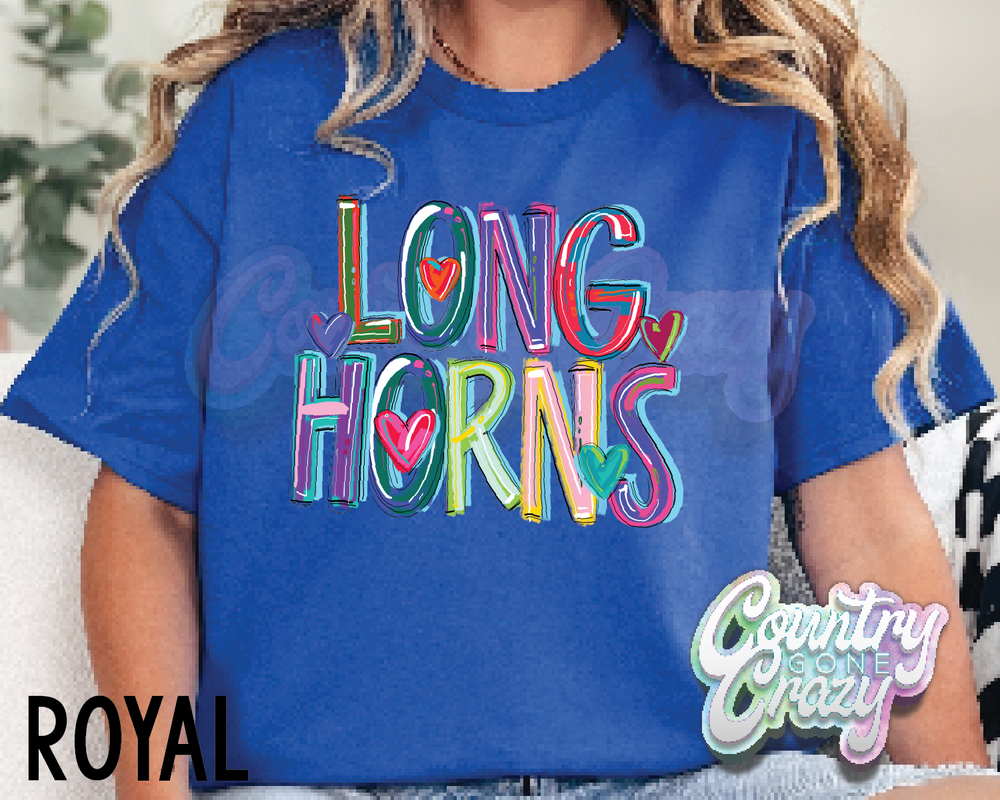 Longhorns • Splash • T-Shirt-Country Gone Crazy-Country Gone Crazy