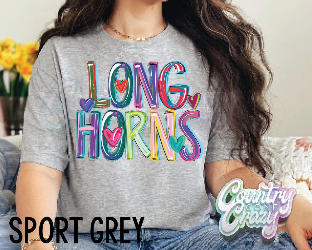 Longhorns • Splash • T-Shirt-Country Gone Crazy-Country Gone Crazy