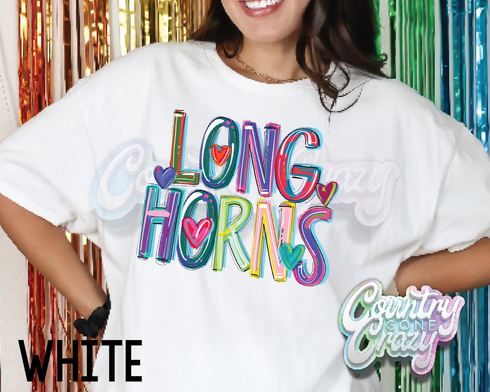 Longhorns • Splash • T-Shirt-Country Gone Crazy-Country Gone Crazy