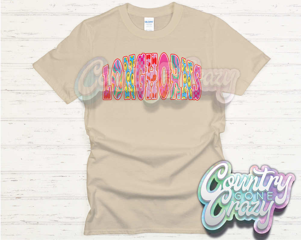 LONGHORNS // GOOD VIBES // T-Shirt-Country Gone Crazy-Country Gone Crazy