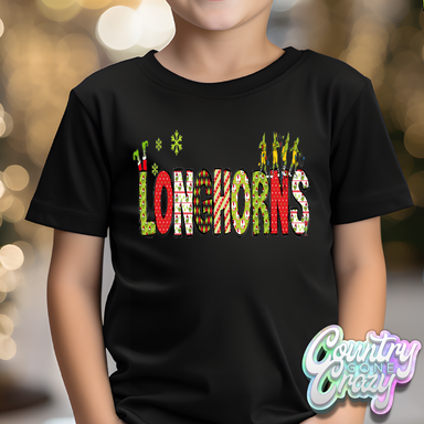 Longhorns - Red/Green Grinch - T-Shirt-Country Gone Crazy-Country Gone Crazy