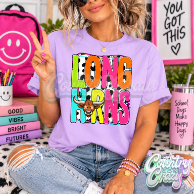 LONGHORNS ** COLOR POP ** T-SHIRT-Country Gone Crazy-Country Gone Crazy