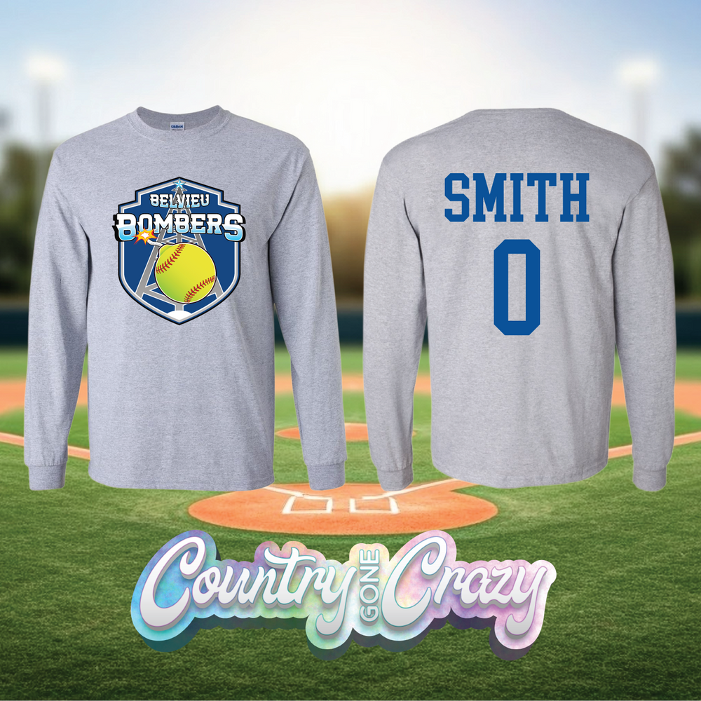 BELVIEU BOMBERS SOFTBALL - FULL DESIGN-Country Gone Crazy-Country Gone Crazy