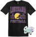 LOUISIANA FOOTBALL - BLACK T-SHIRT-Country Gone Crazy-Country Gone Crazy