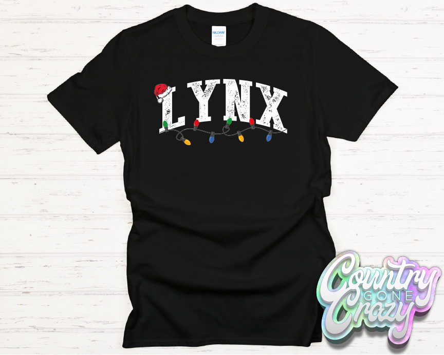 LYNX - CHRISTMAS LIGHTS - T-SHIRT-Country Gone Crazy-Country Gone Crazy