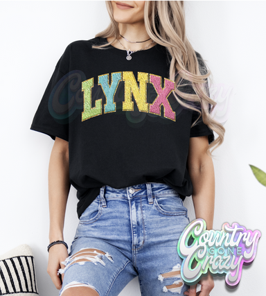 LYNX - Faux Chenille - T-Shirt-Country Gone Crazy-Country Gone Crazy