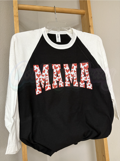 MAMA (FLASH SALE) •• White Sleeves / Black Body - Tultex Raglan-Country Gone Crazy-Country Gone Crazy