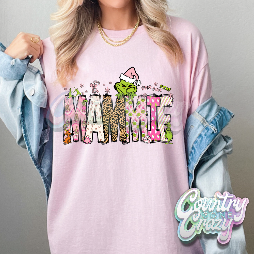 Mammie - Pink Grinch - T-Shirt-Country Gone Crazy-Country Gone Crazy