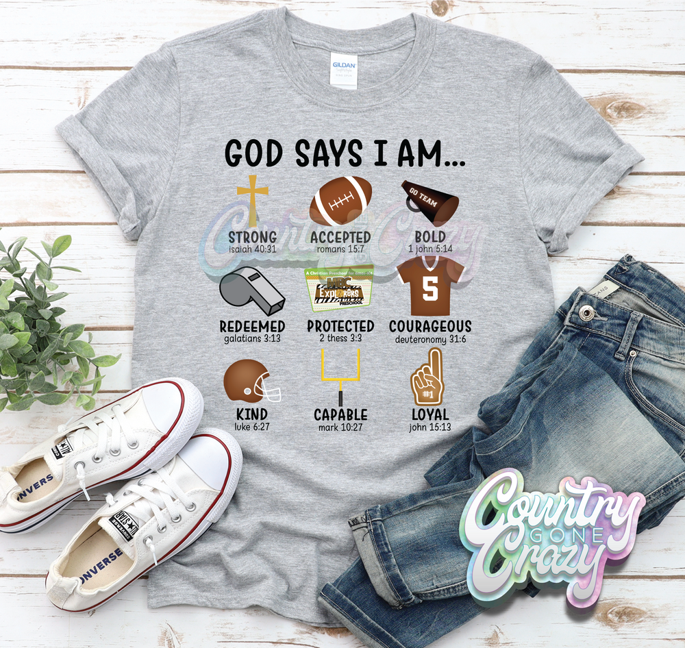 God Says I Am - MBC Explorers - T-Shirt-Country Gone Crazy-Country Gone Crazy