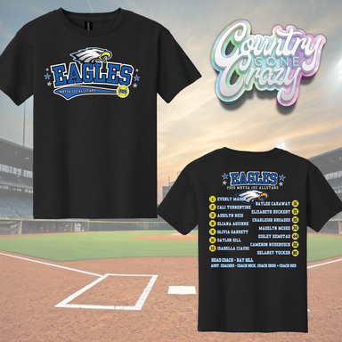 MBYSA 10U SOFTBALL - EAGLES ALL STARS - T-SHIRT WITH ROSTER-Country Gone Crazy-Country Gone Crazy