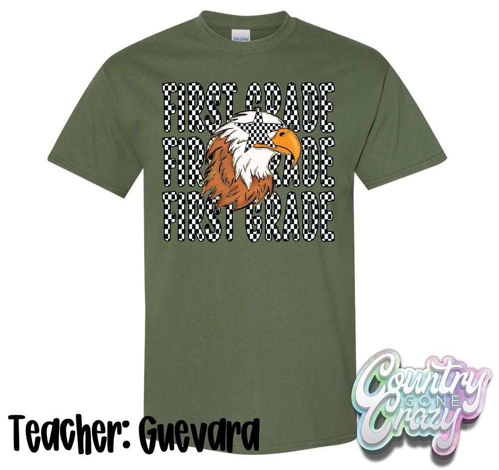 TEACHER: GUEVARA // ESS FIRST GRADE CLASS SHIRT-Gildan-Country Gone Crazy