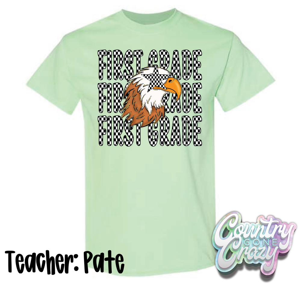 TEACHER: PATE // ESS FIRST GRADE CLASS SHIRT-Gildan-Country Gone Crazy