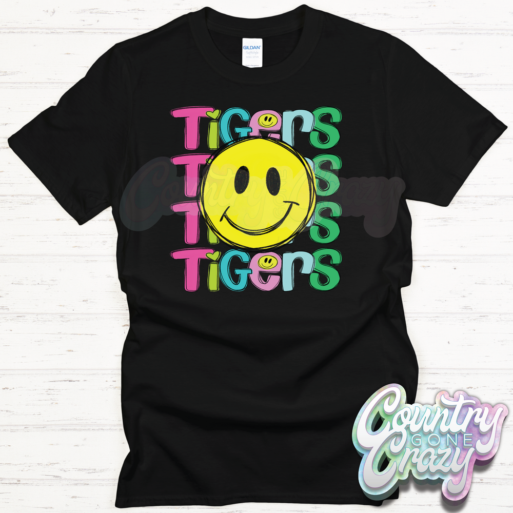 Tigers Smiley T-Shirt-Country Gone Crazy-Country Gone Crazy