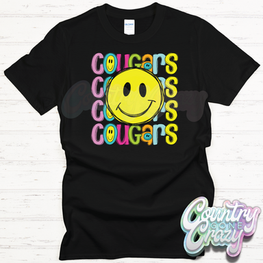 Cougars Smiley T-Shirt-Country Gone Crazy-Country Gone Crazy