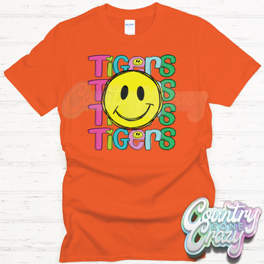Tigers Smiley T-Shirt-Country Gone Crazy-Country Gone Crazy