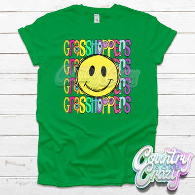 Grasshoppers Smiley T-Shirt-Country Gone Crazy-Country Gone Crazy